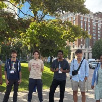 Near Rosa Circle park with students